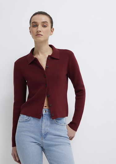  Mavi Kırmızı Hırka Fitted / Vücuda Oturan Kesim 1710586-70431