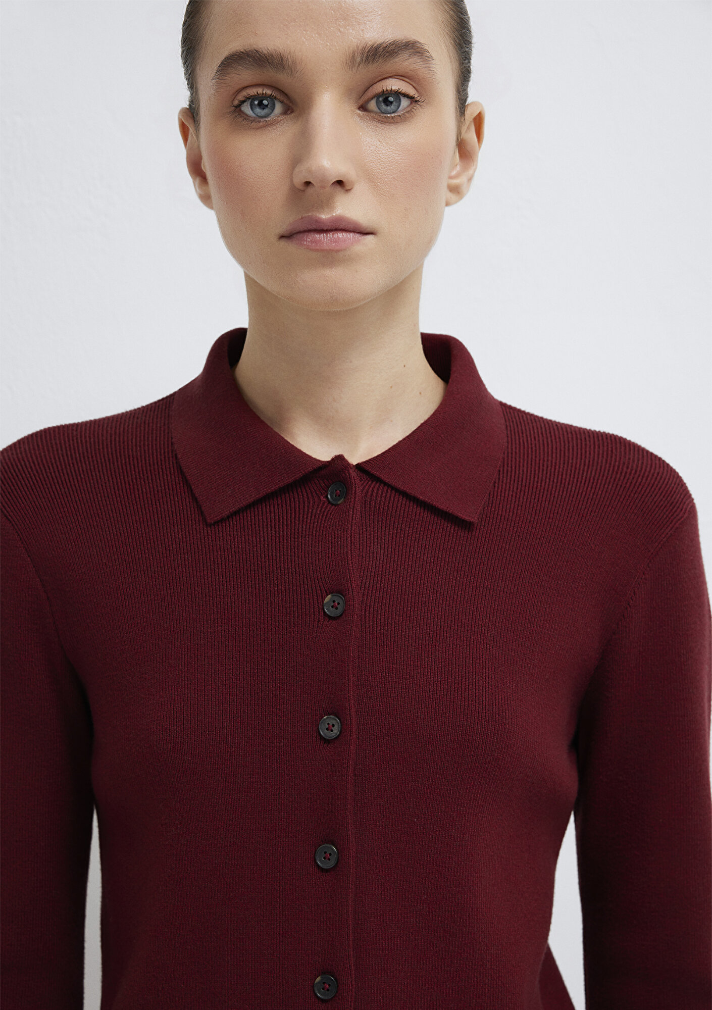 Mavi Kırmızı Hırka Fitted / Vücuda Oturan Kesim 1710586-70431