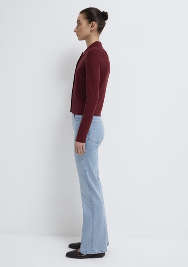  Mavi Kırmızı Hırka Fitted / Vücuda Oturan Kesim 1710586-70431