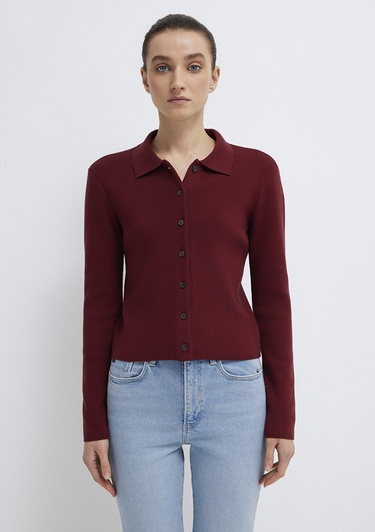  Mavi Kırmızı Hırka Fitted / Vücuda Oturan Kesim 1710586-70431