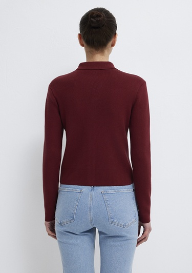  Mavi Kırmızı Hırka Fitted / Vücuda Oturan Kesim 1710586-70431