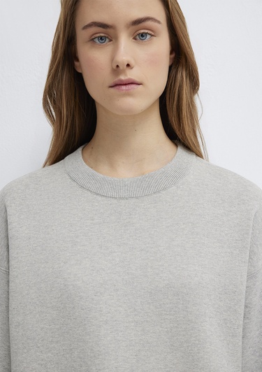  Mavi Bisiklet Yaka Gri Kazak Loose Fit / Bol Rahat Kesim 1710844-80196