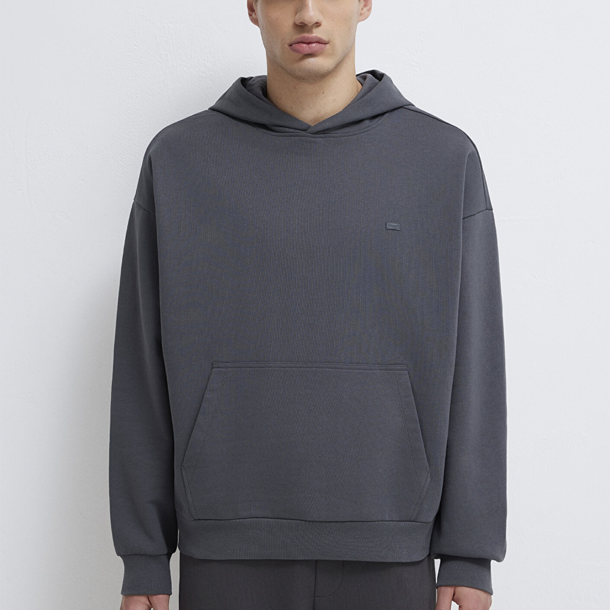 Mavi Kapüşonlu Antrasit Sweatshirt 0S10416-80955