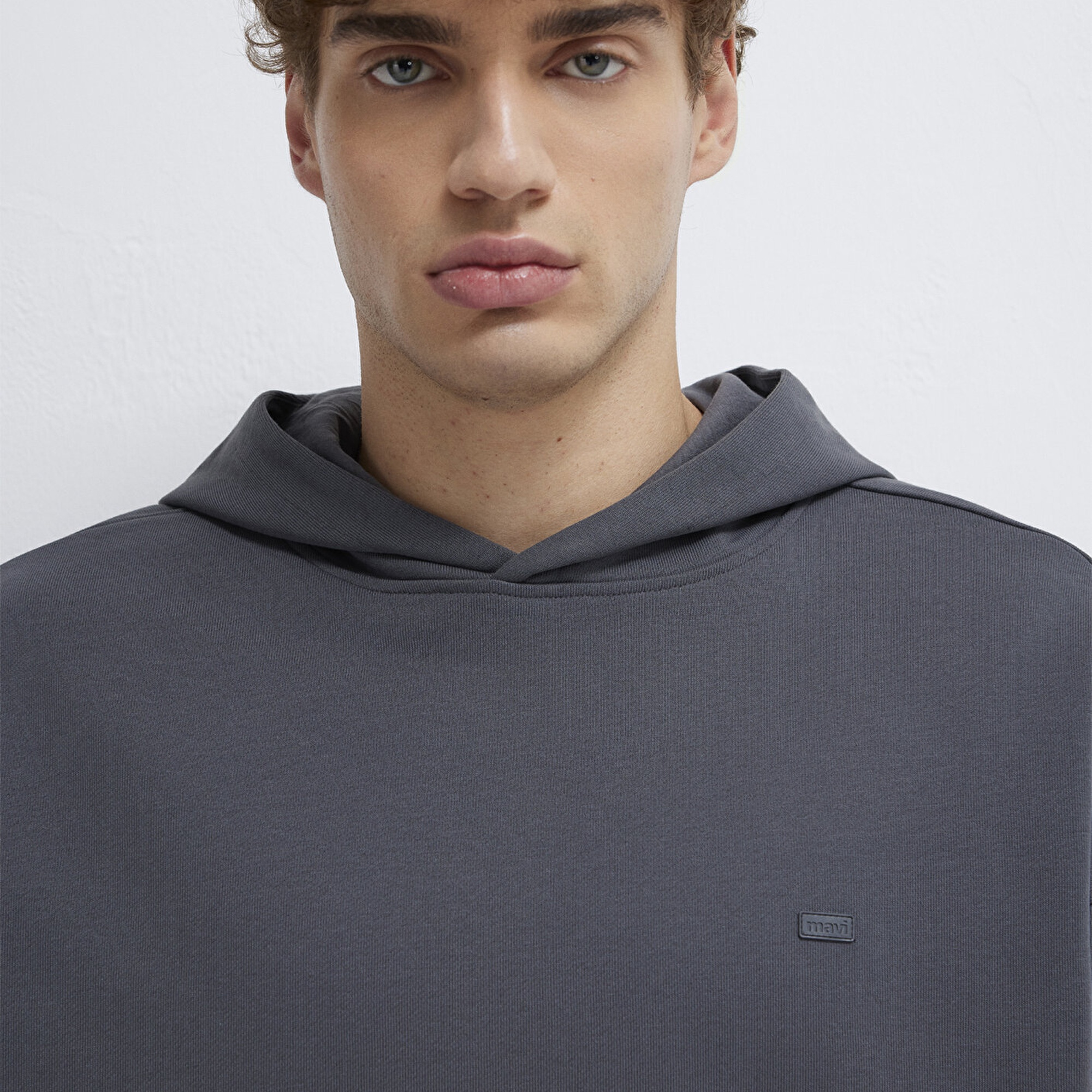 Mavi Kapüşonlu Antrasit Sweatshirt 0S10416-80955