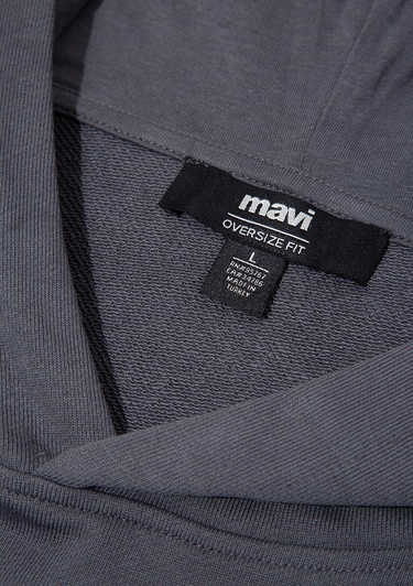  Mavi Kapüşonlu Antrasit Sweatshirt 0S10416-80955