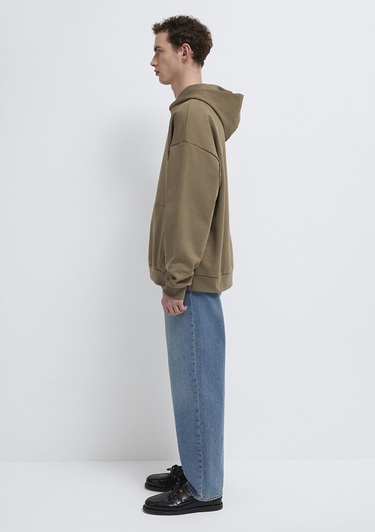  Mavi Yarı Fermuarlı Yeşil Sweatshirt 0S10416-71564