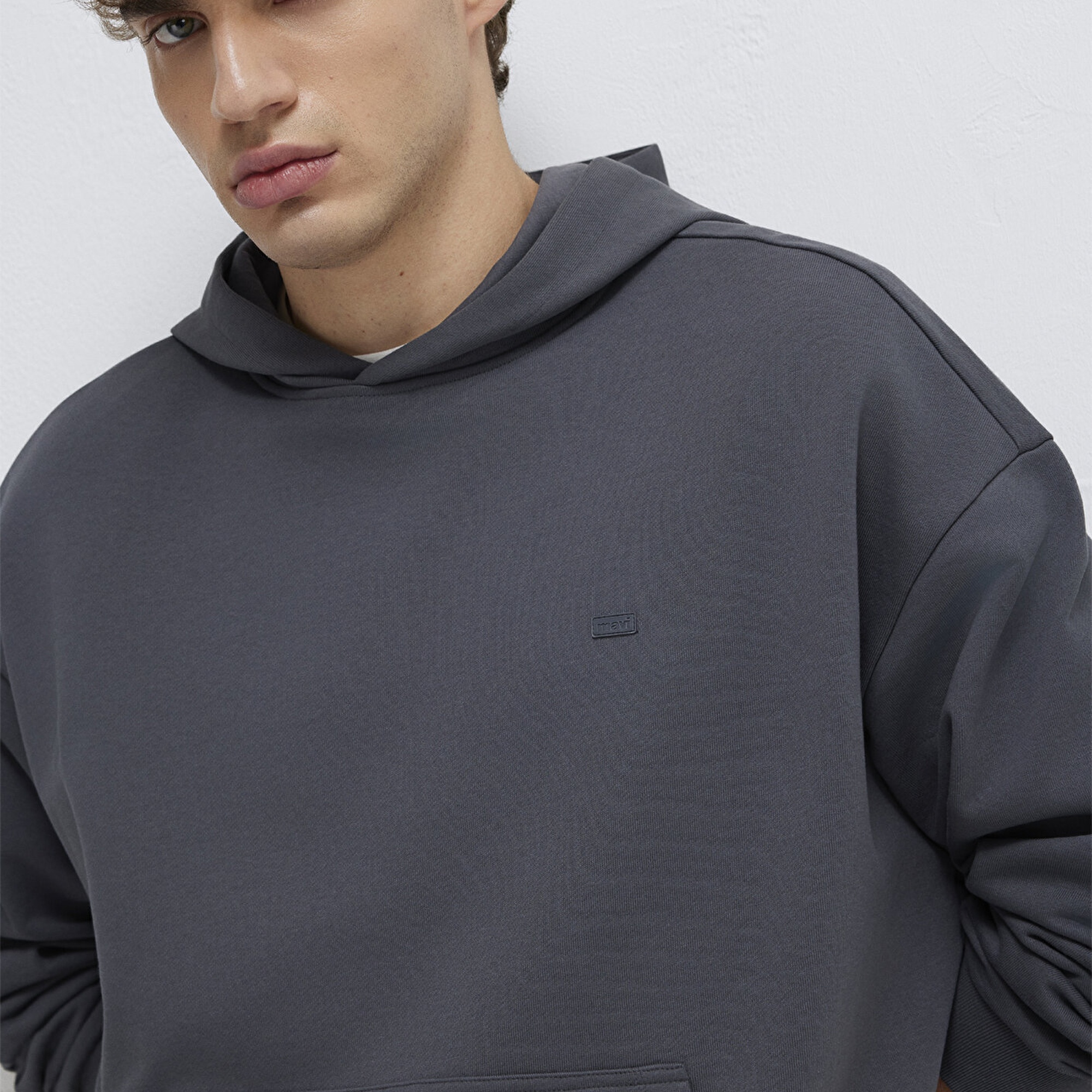 Mavi Kapüşonlu Antrasit Sweatshirt 0S10416-80955
