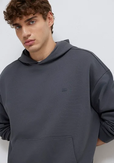  Mavi Kapüşonlu Antrasit Sweatshirt 0S10416-80955