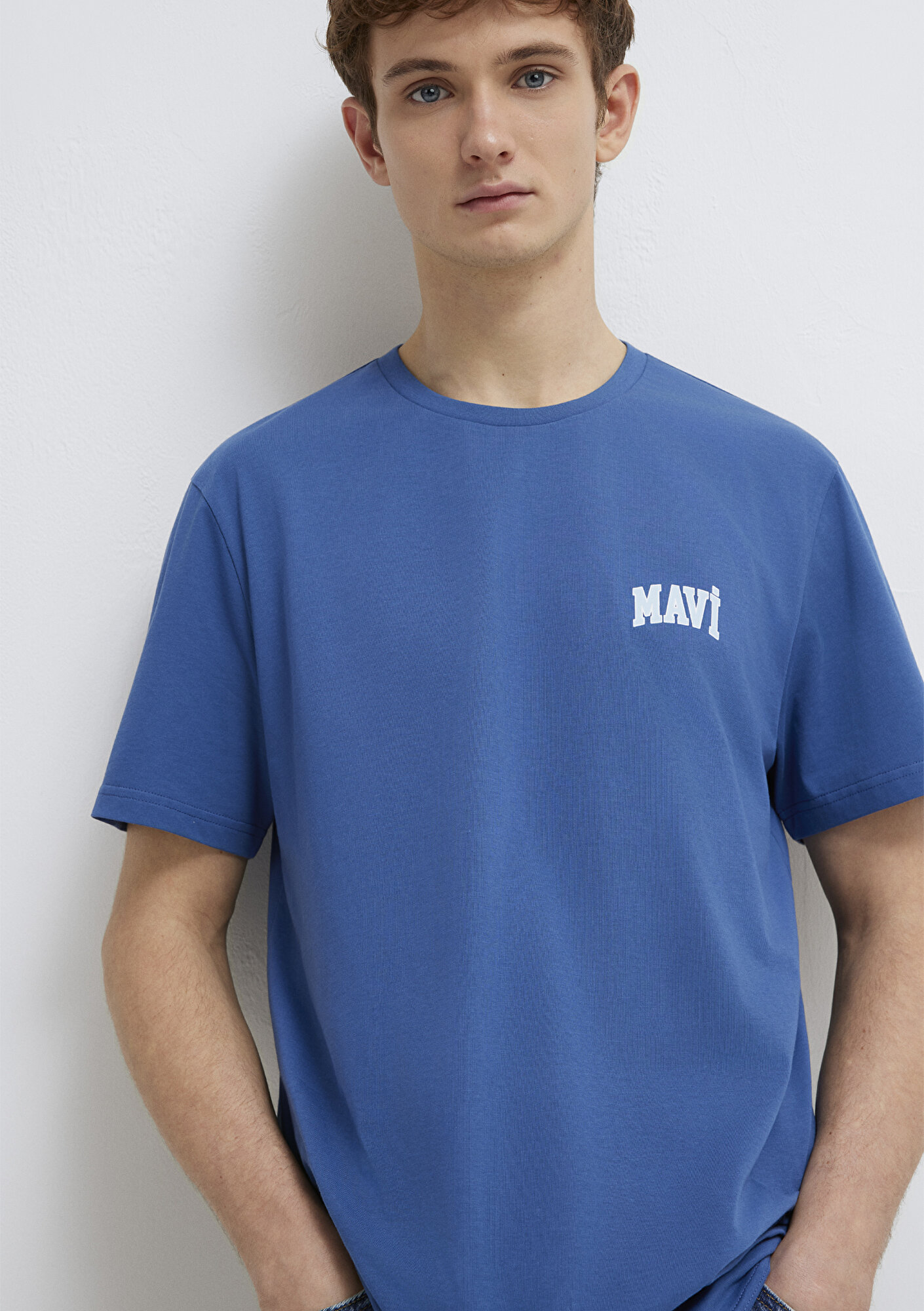 Mavi Mavi Logo Baskılı Mavi Tişört Regular Fit / Normal Kesim 0611714-70719