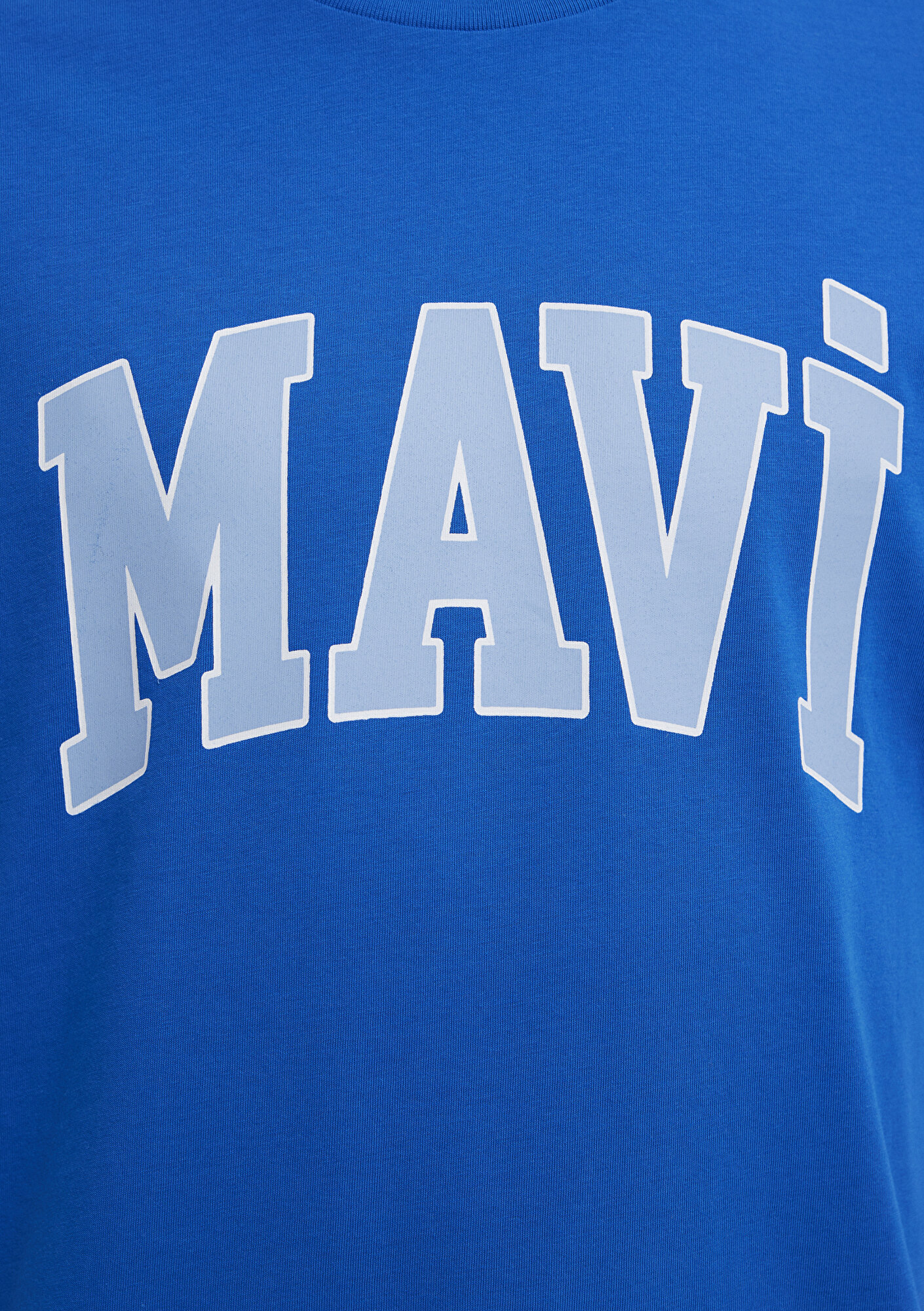 Mavi Mavi Logo Baskılı Mavi Tişört Loose Fit / Bol Rahat Kesim 0611711-81330