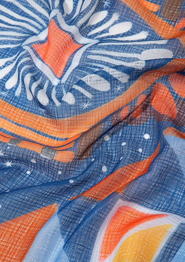  Mavi Desenli Şal 1913853-30874