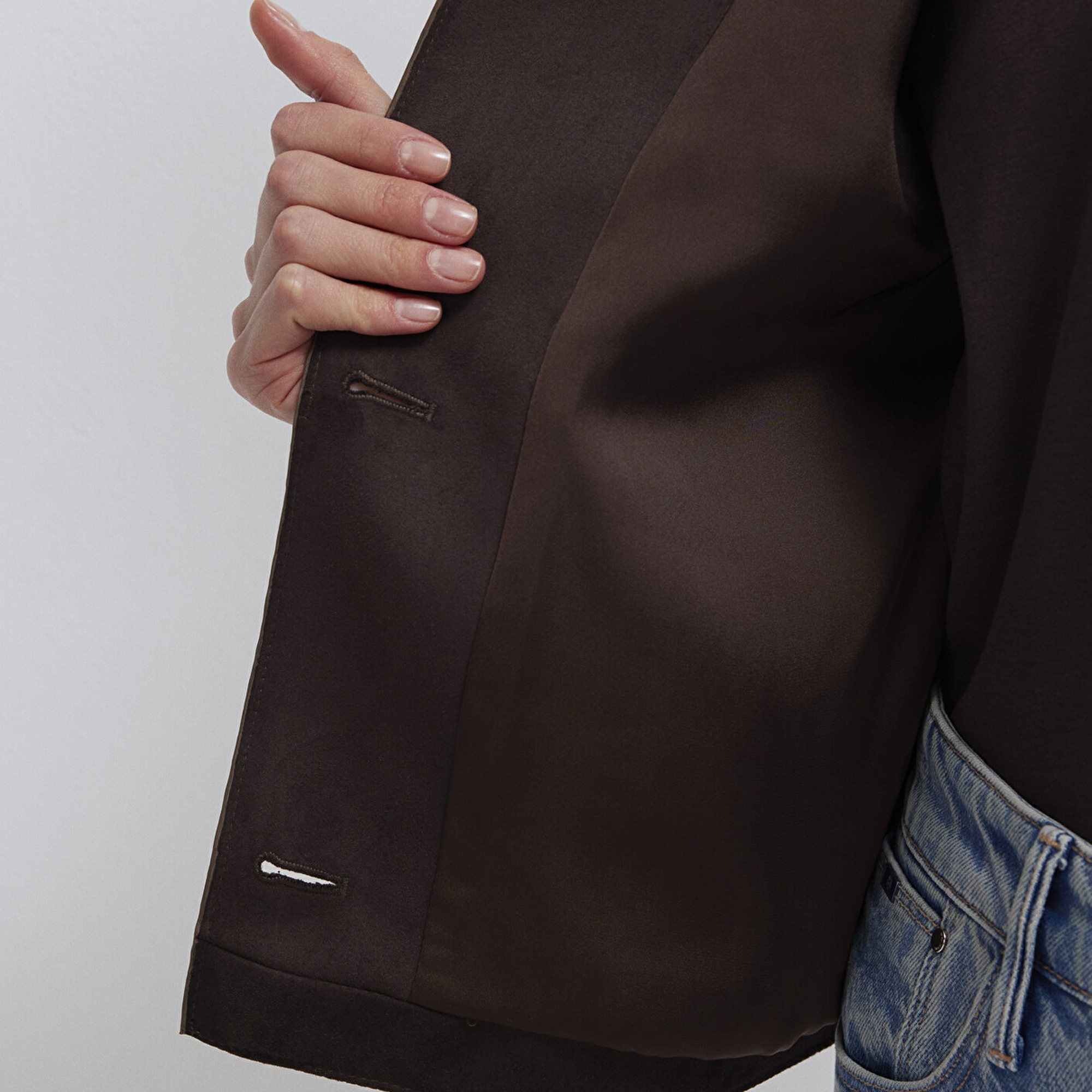 Mavi Kahverengi Suni Süet Ceket Regular Fit / Normal Kesim 1110829-70240