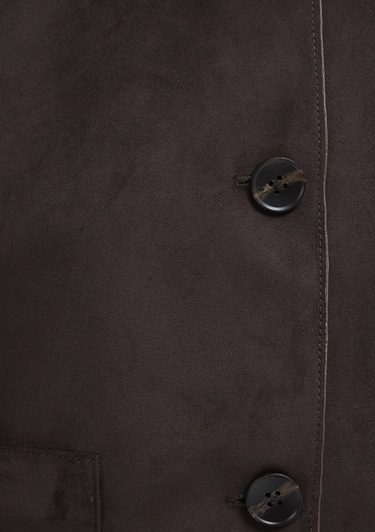  Mavi Kahverengi Suni Süet Ceket Regular Fit / Normal Kesim 1110829-70240