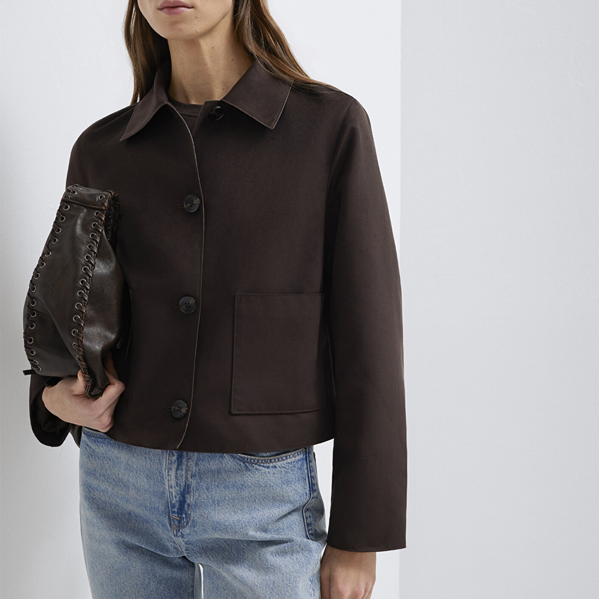 Mavi Kahverengi Suni Süet Ceket Regular Fit / Normal Kesim 1110829-70240