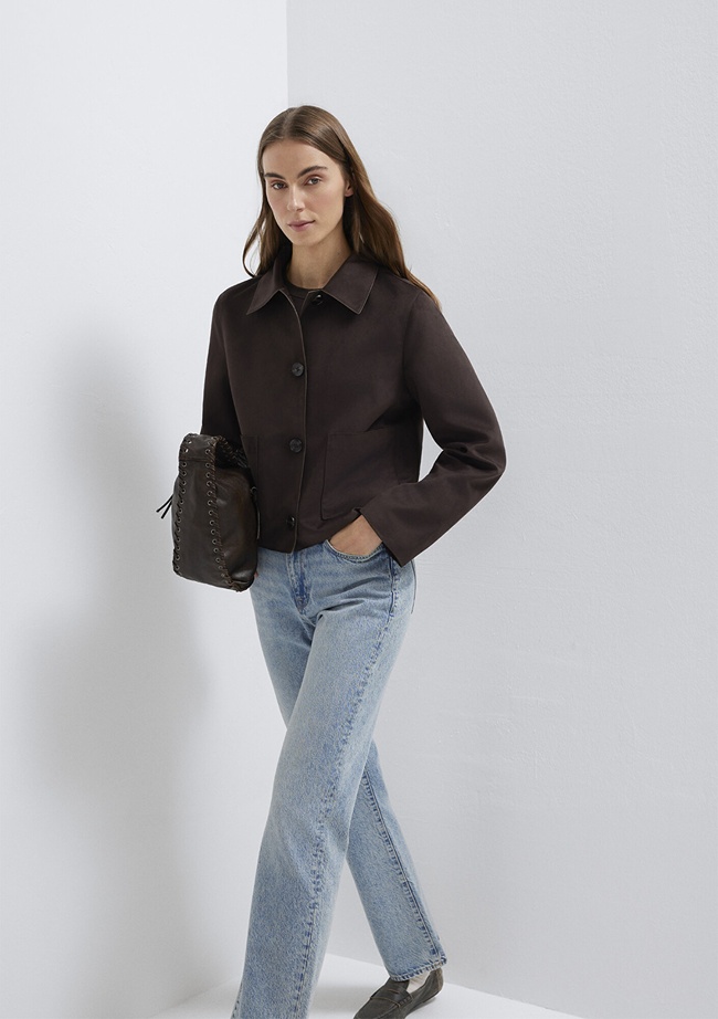  Mavi Kahverengi Suni Süet Ceket Regular Fit / Normal Kesim 1110829-70240