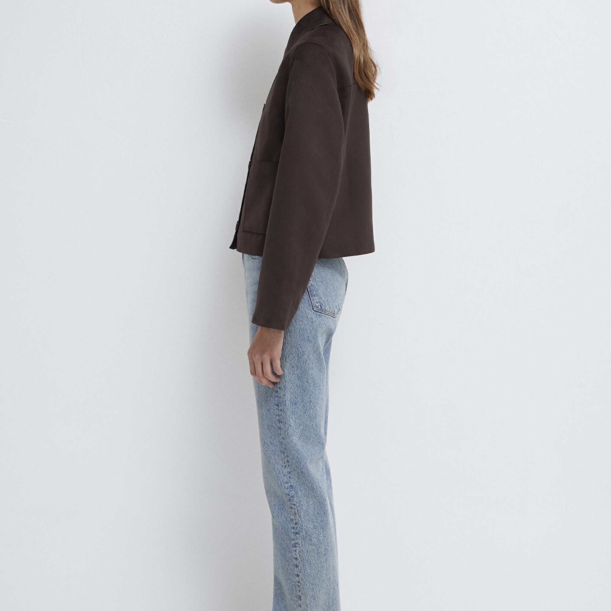 Mavi Kahverengi Suni Süet Ceket Regular Fit / Normal Kesim 1110829-70240