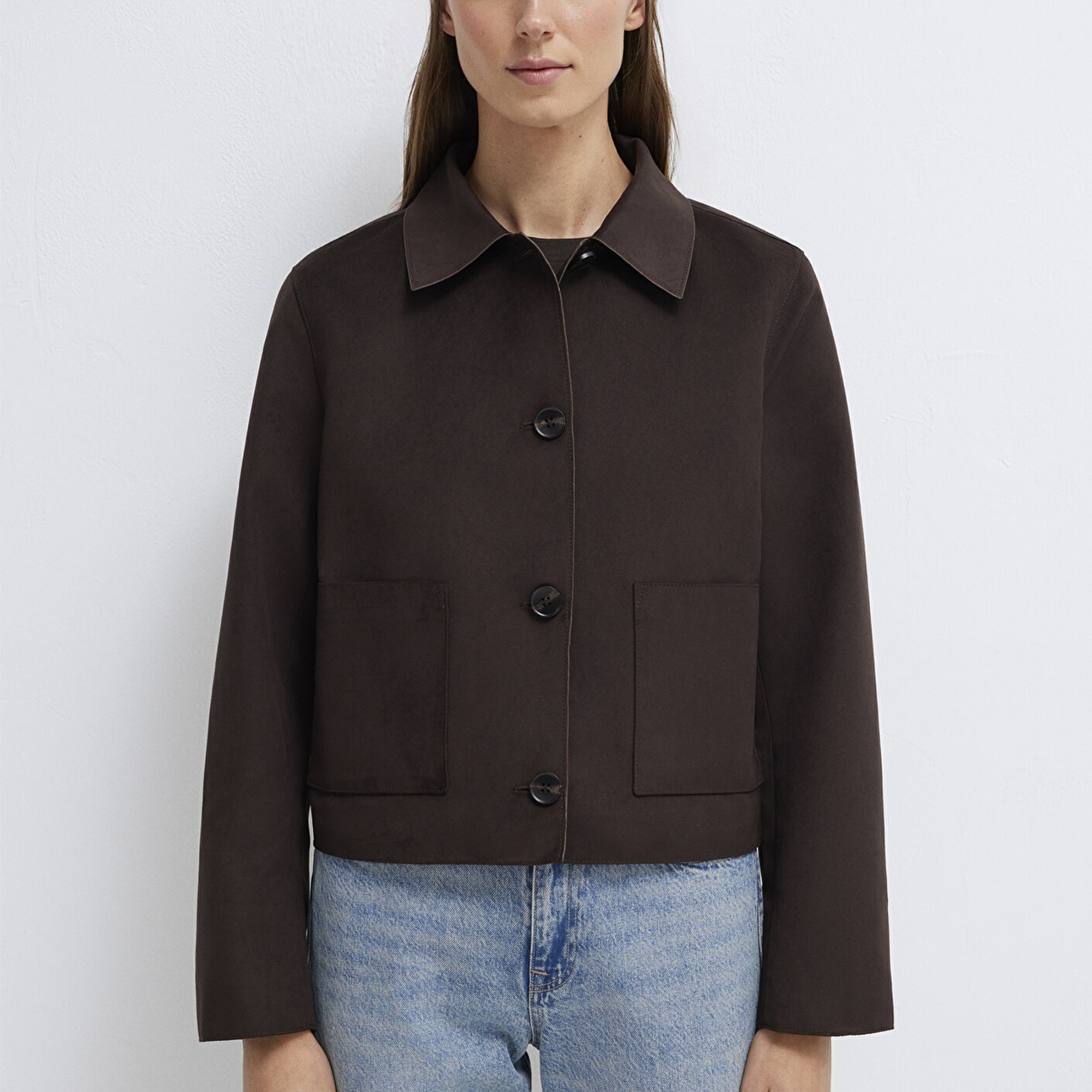 Mavi Kahverengi Suni Süet Ceket Regular Fit / Normal Kesim 1110829-70240