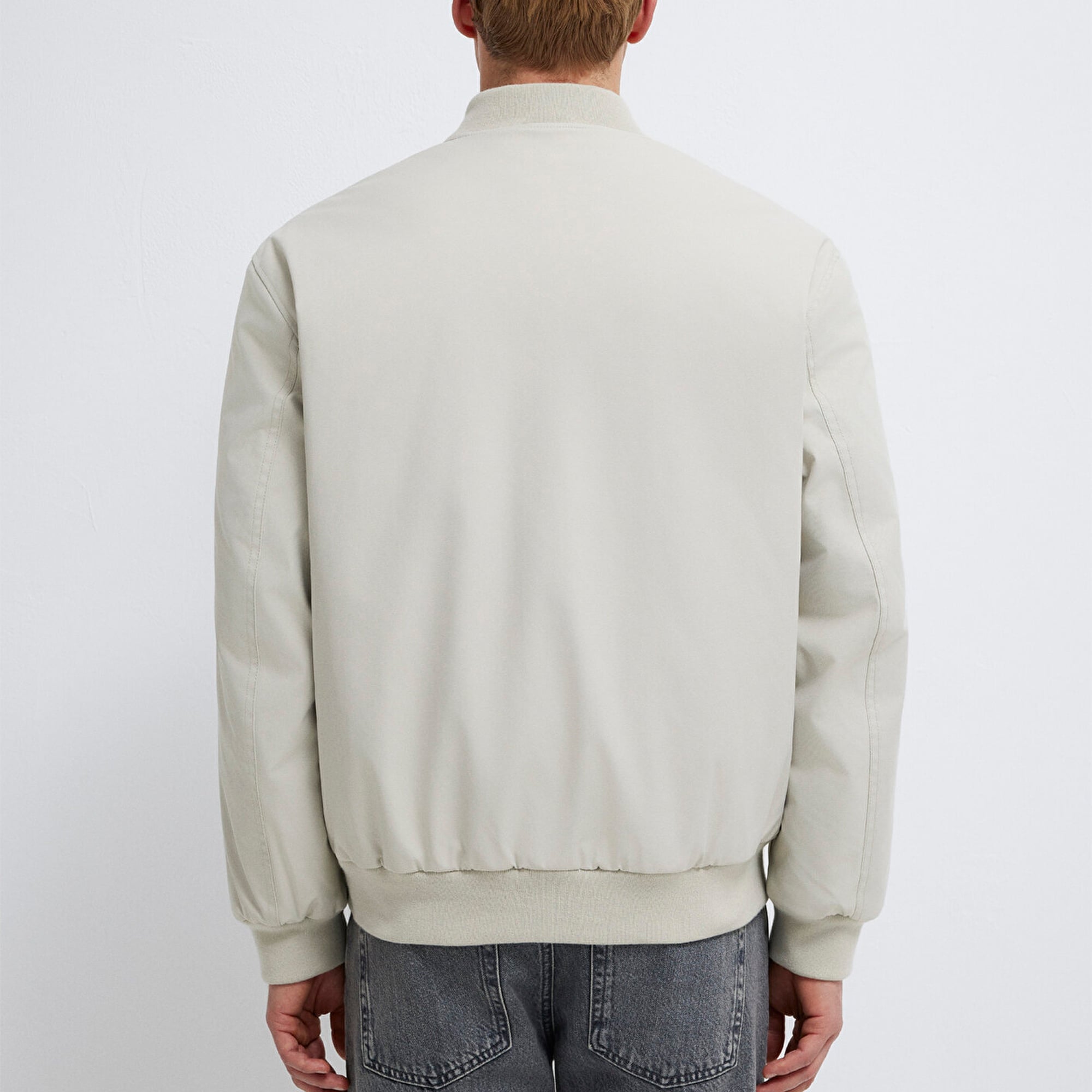 Mavi Mavi Logo Nakışlı Gri Bomber Ceket 0110774-70144