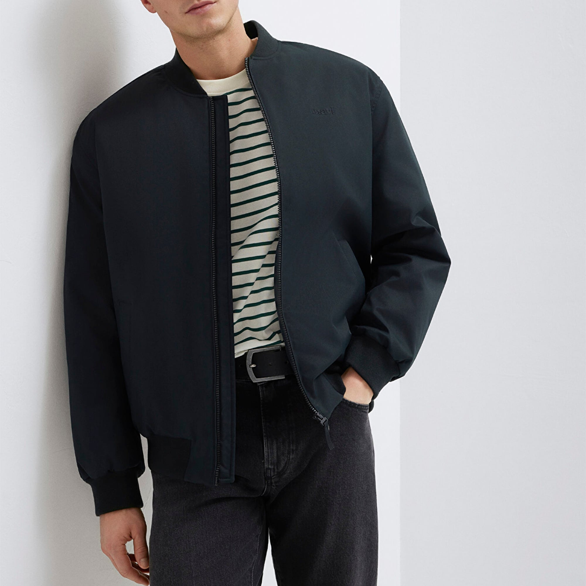 Mavi Mavi Logo Nakışlı Siyah Ceket 0110774-71379