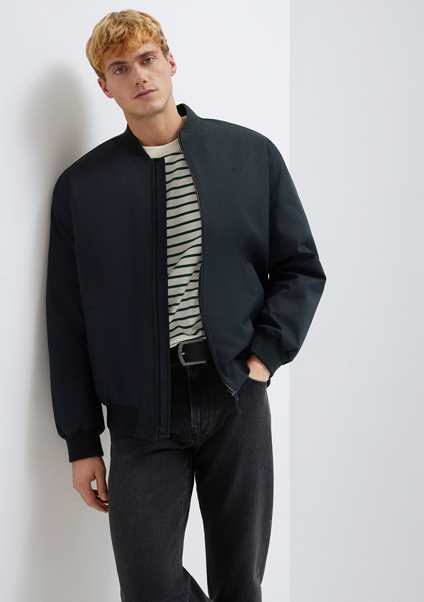  Mavi Mavi Logo Nakışlı Siyah Ceket 0110774-71379