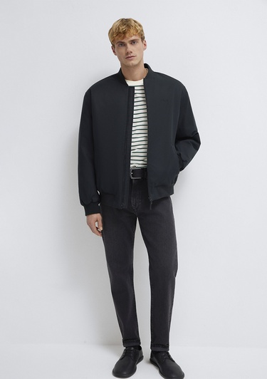  Mavi Mavi Logo Nakışlı Siyah Ceket 0110774-71379