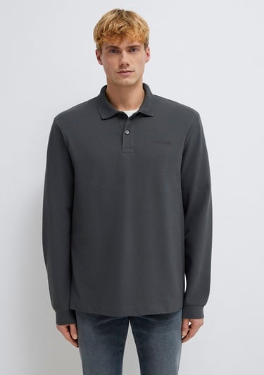  Mavi Mavi Black Uzun Kollu Antrasit Polo Tişört Regular Fit / Normal Kesim 0613154-70088