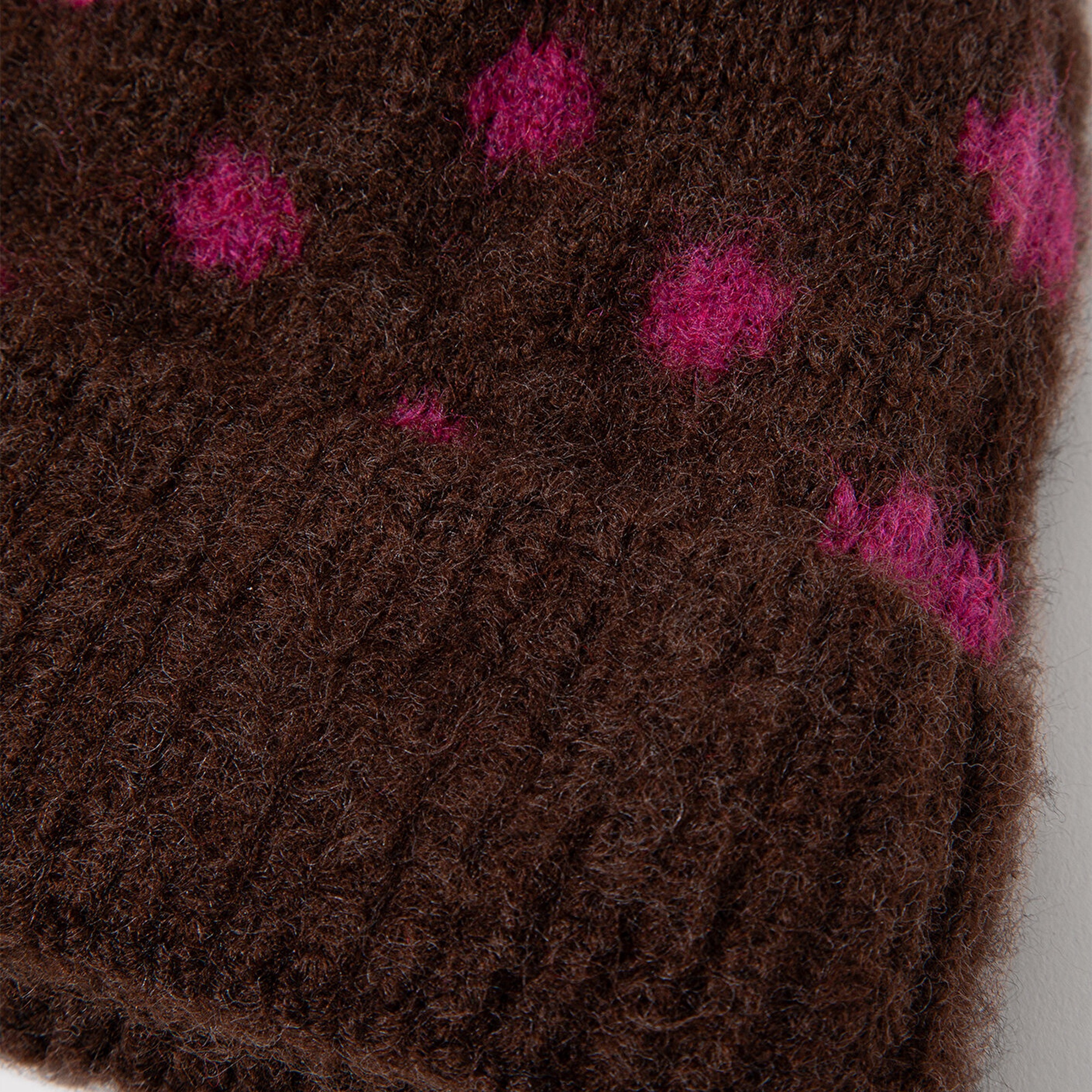 Mavi Puantiye Detaylı Kahverengi Bere 1913950-70246