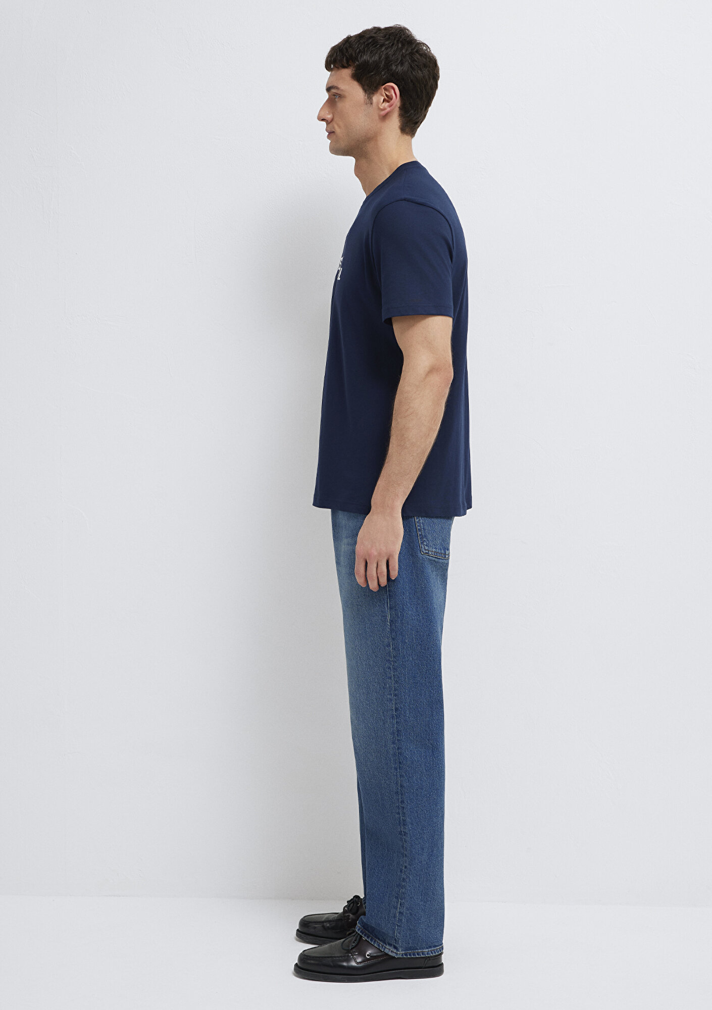 Mavi İstanbul Baskılı Lacivert Tişört Regular Fit / Normal Kesim 0612274-70497