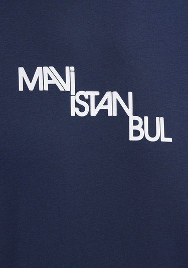  Mavi İstanbul Baskılı Lacivert Tişört Regular Fit / Normal Kesim 0612274-70497