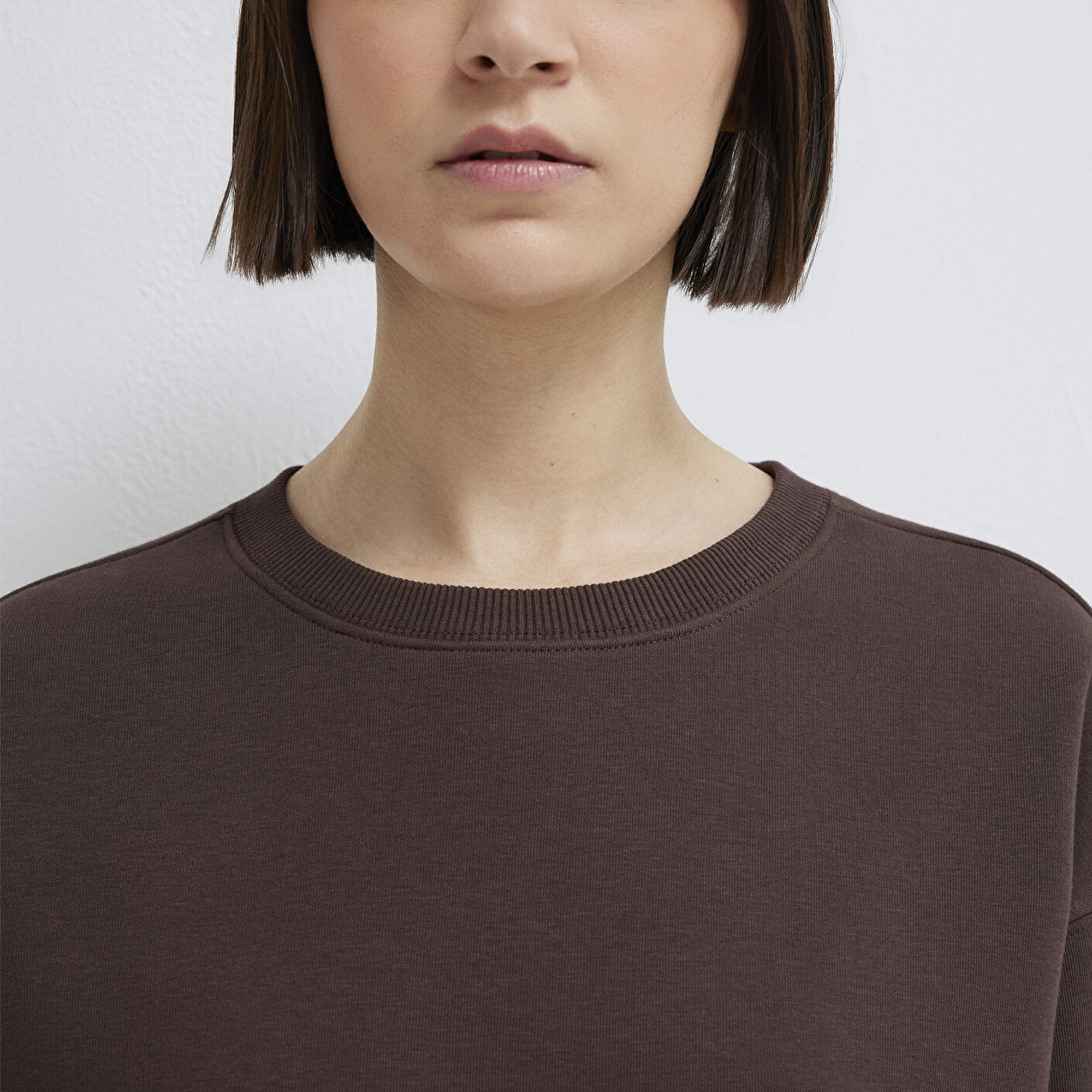 Mavi Bisiklet Yaka Kahverengi Sweatshirt 1610198-70240