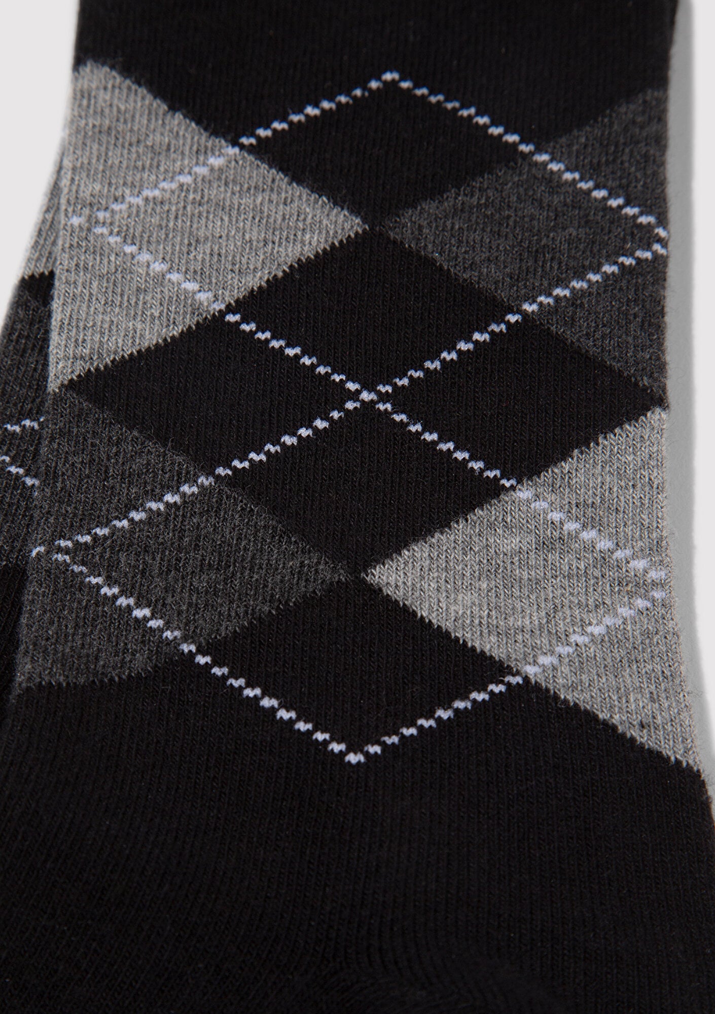 Mavi Baklava Desenli Siyah Soket Çorap 0912326-900