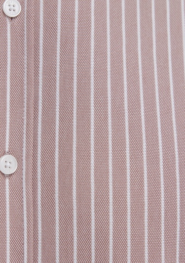  Mavi Çizgili Pembe Gömlek Slim Fit / Dar Kesim 0211404-91578