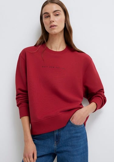  Mavi Mavi Denim Baskılı Kırmızı Sweatshirt 1S10525-70424