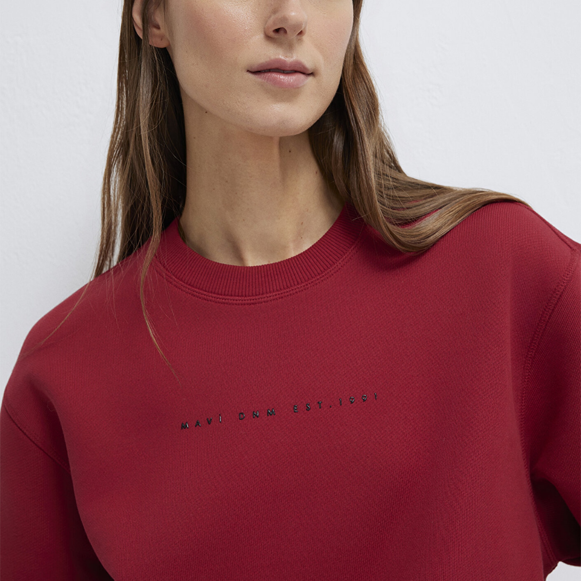 Mavi Mavi Denim Baskılı Kırmızı Sweatshirt 1S10525-70424