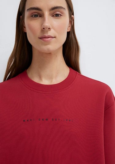  Mavi Mavi Denim Baskılı Kırmızı Sweatshirt 1S10525-70424