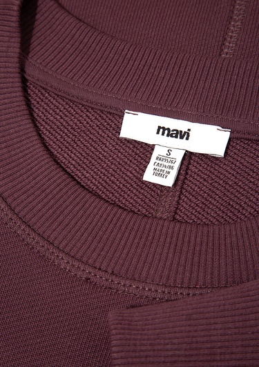  Mavi Mavi Denim Baskılı Bordo Sweatshirt 1S10525-70260