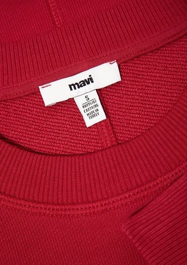  Mavi Mavi Denim Baskılı Kırmızı Sweatshirt 1S10525-70424