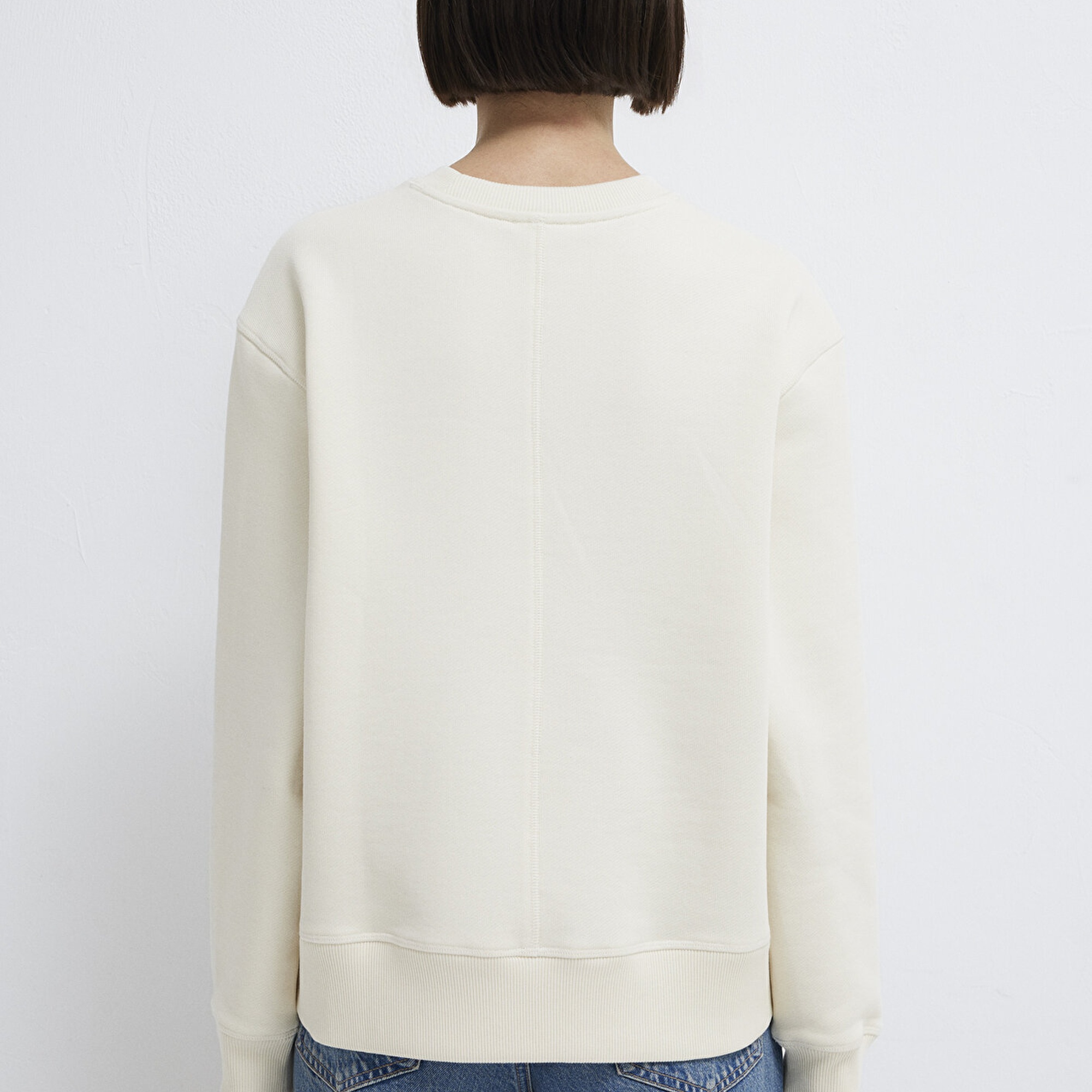 Mavi Mavi Denim Baskılı Ekru Sweatshirt 1S10525-80194