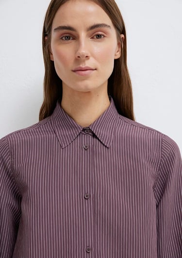  Mavi (TENCEL™) Liyosel Karışımlı Çizgili Gömlek Regular Fit / Normal Kesim 1211374-91569