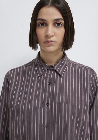  Mavi Mor (TENCEL™) Liyosel Gömlek Loose Fit / Bol Rahat Kesim 1211373-91534