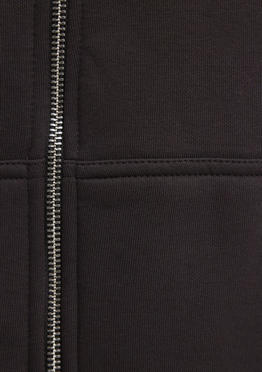  Mavi Kapüşonlu Fermuarlı Kahverengi Basic Sweatshirt 0S10277-70219