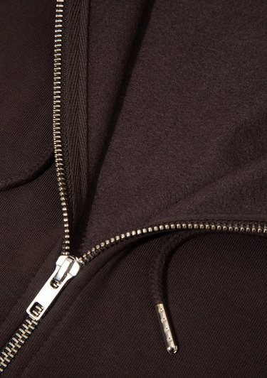  Mavi Kapüşonlu Fermuarlı Kahverengi Basic Sweatshirt 0S10277-70219
