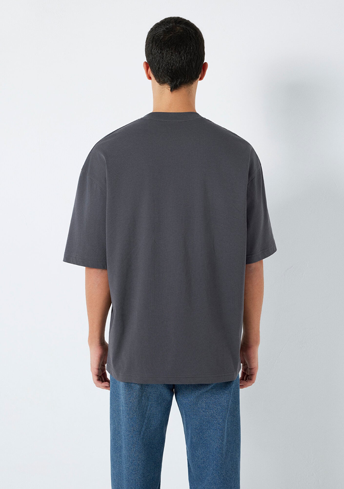 Mavi MVJNS Baskılı Antrasit Tişört Oversize / Geniş Kesim 0613215-80955