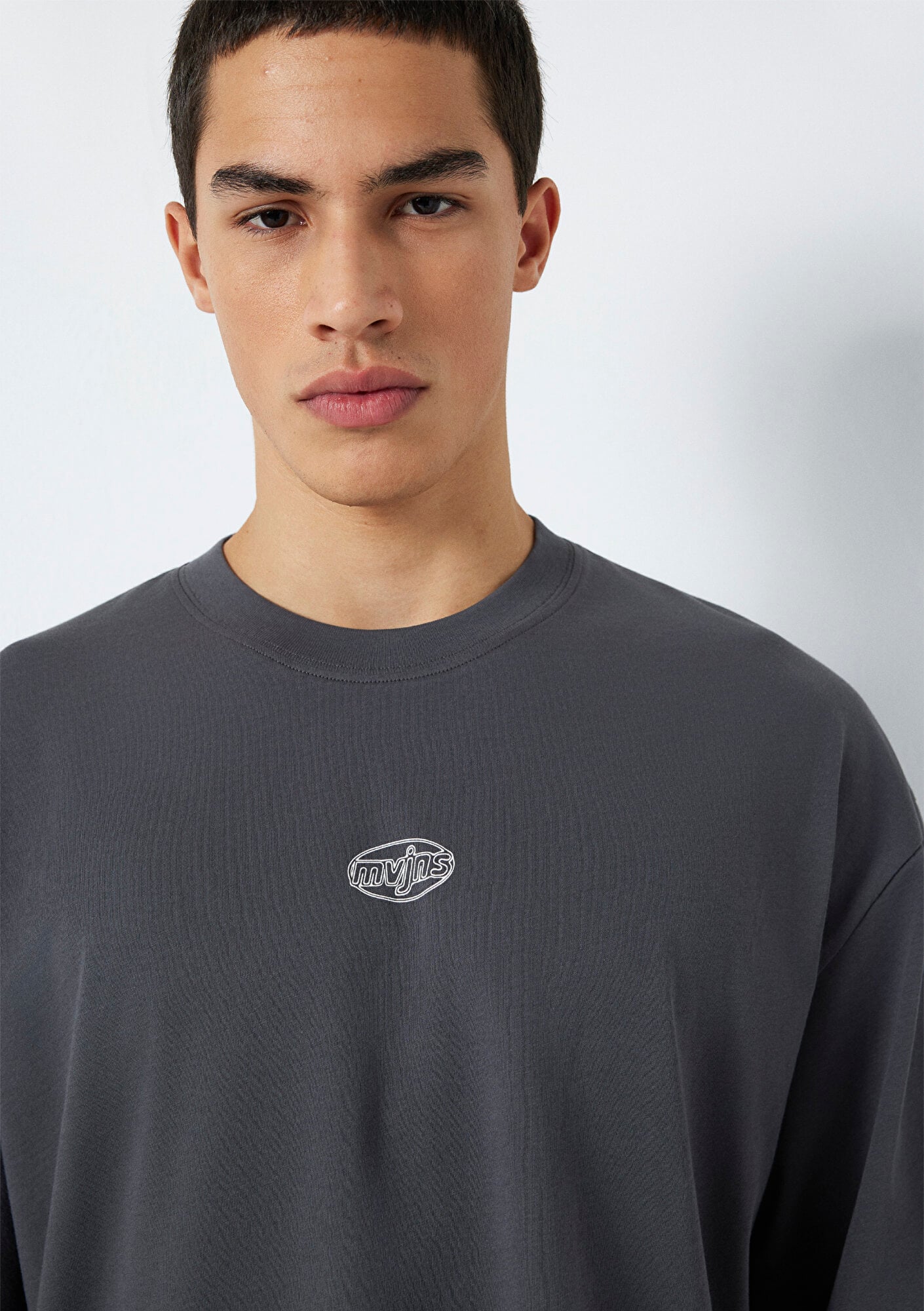 Mavi MVJNS Baskılı Antrasit Tişört Oversize / Geniş Kesim 0613215-80955