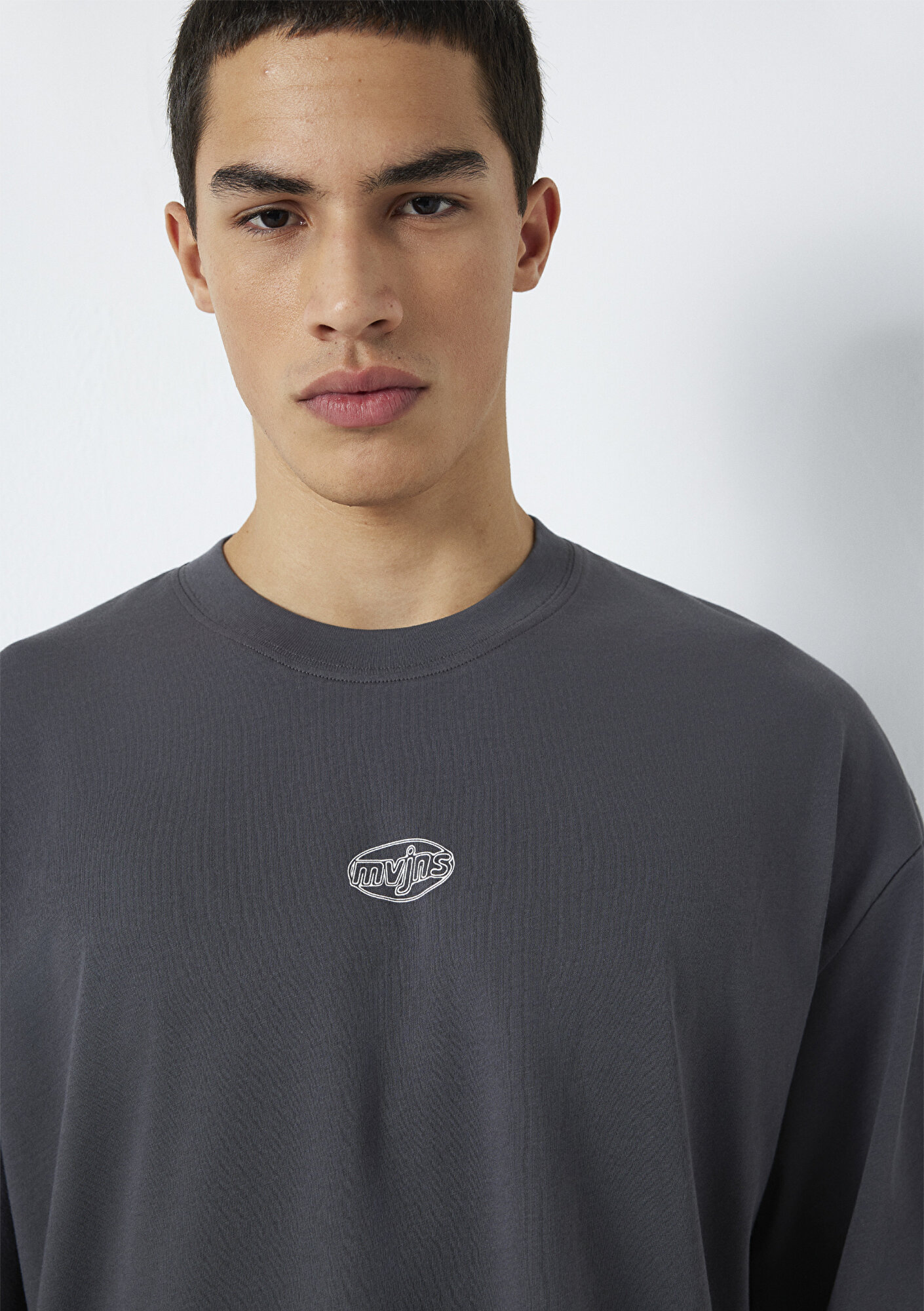  Mavi MVJNS Baskılı Antrasit Tişört Oversize / Geniş Kesim 0613215-80955