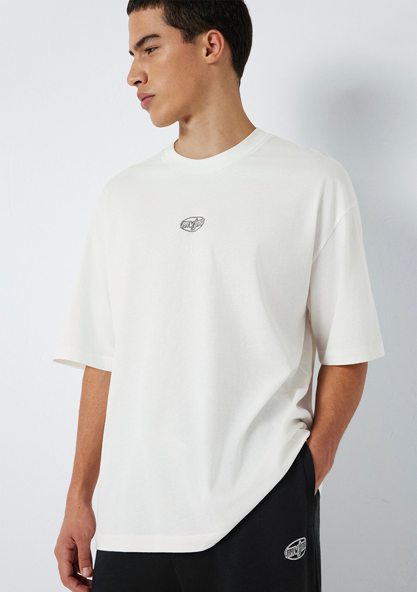 Mavi MVJNS Baskılı Ekru Tişört Oversize / Geniş Kesim 0613215-70057