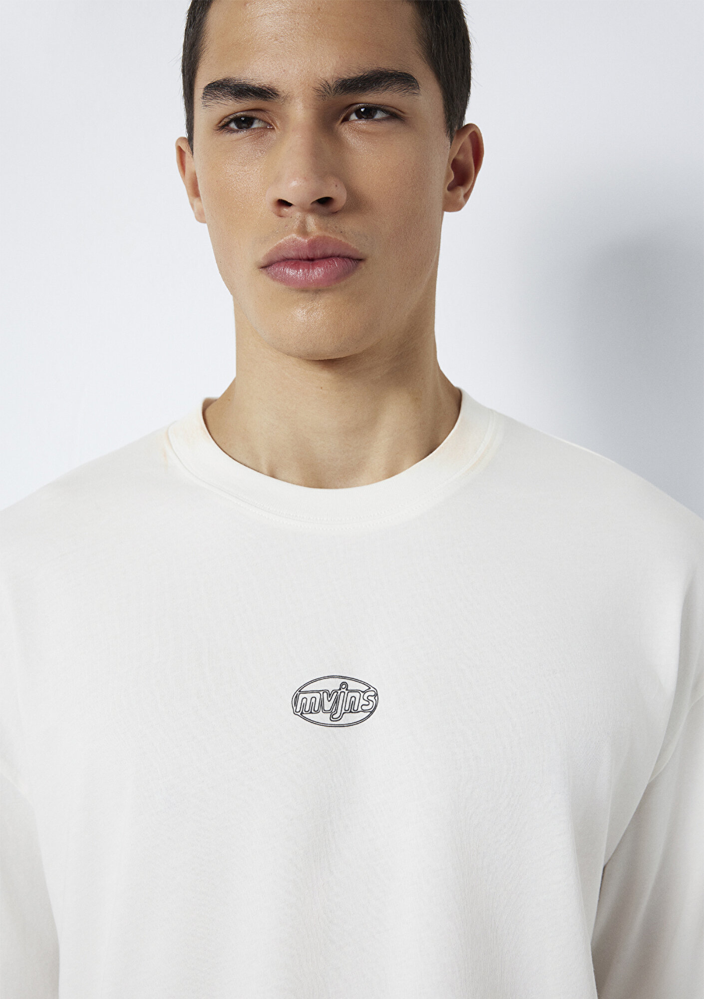  Mavi MVJNS Baskılı Ekru Tişört Oversize / Geniş Kesim 0613215-70057