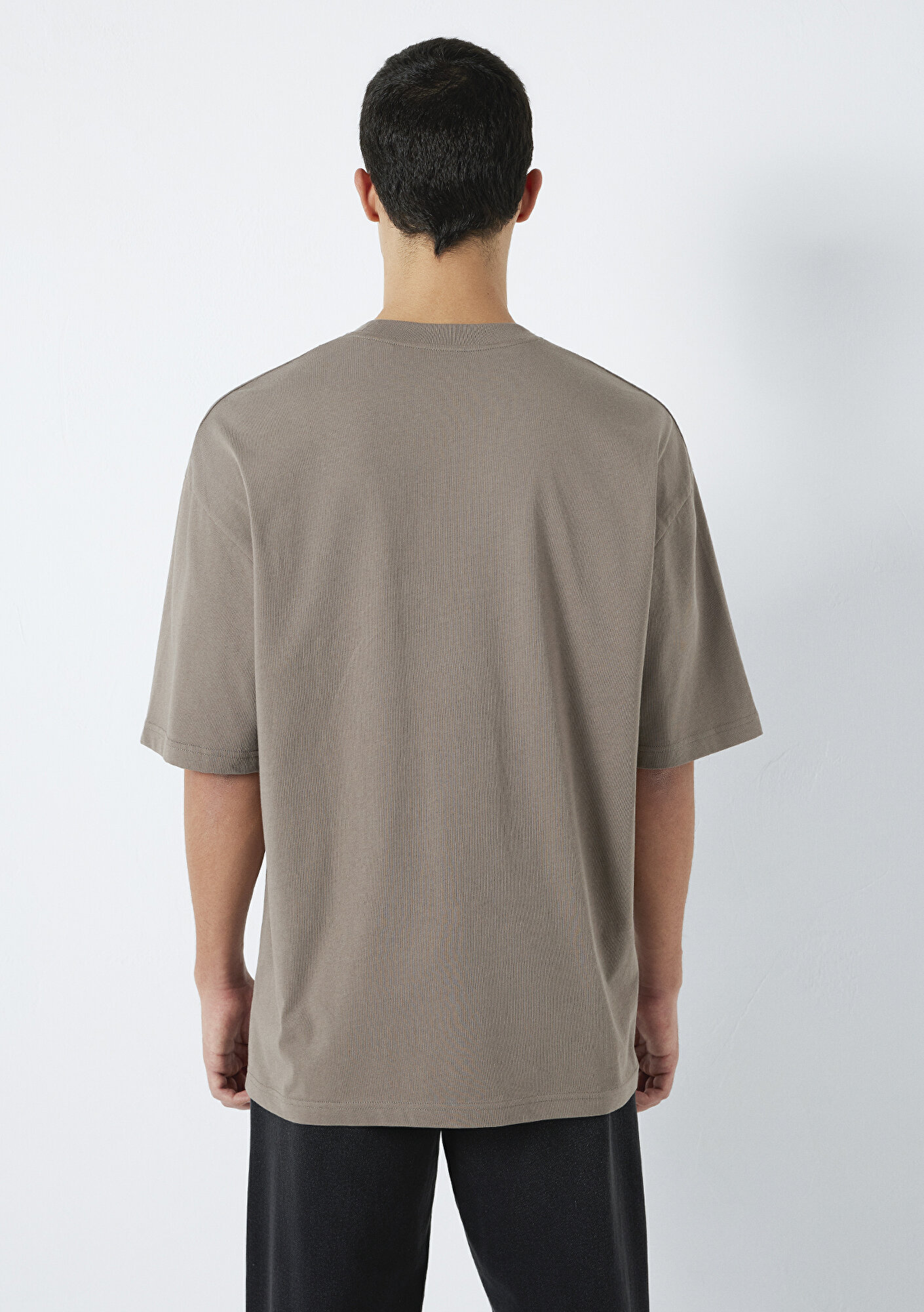  Mavi MVJNS Baskılı Kahverengi Tişört Oversize / Geniş Kesim 0613215-87875