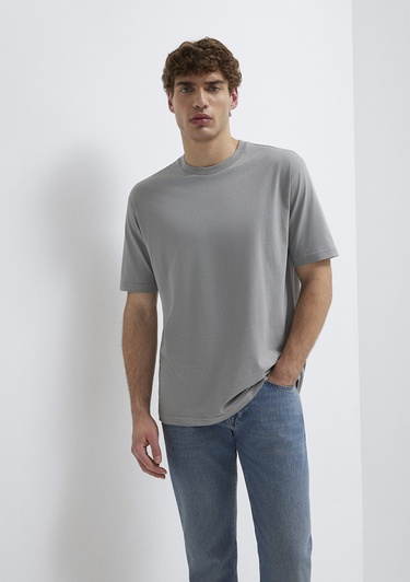  Mavi 2li Erkek Basic Tişört Loose Fit / Bol Rahat Kesim 0612317-90609