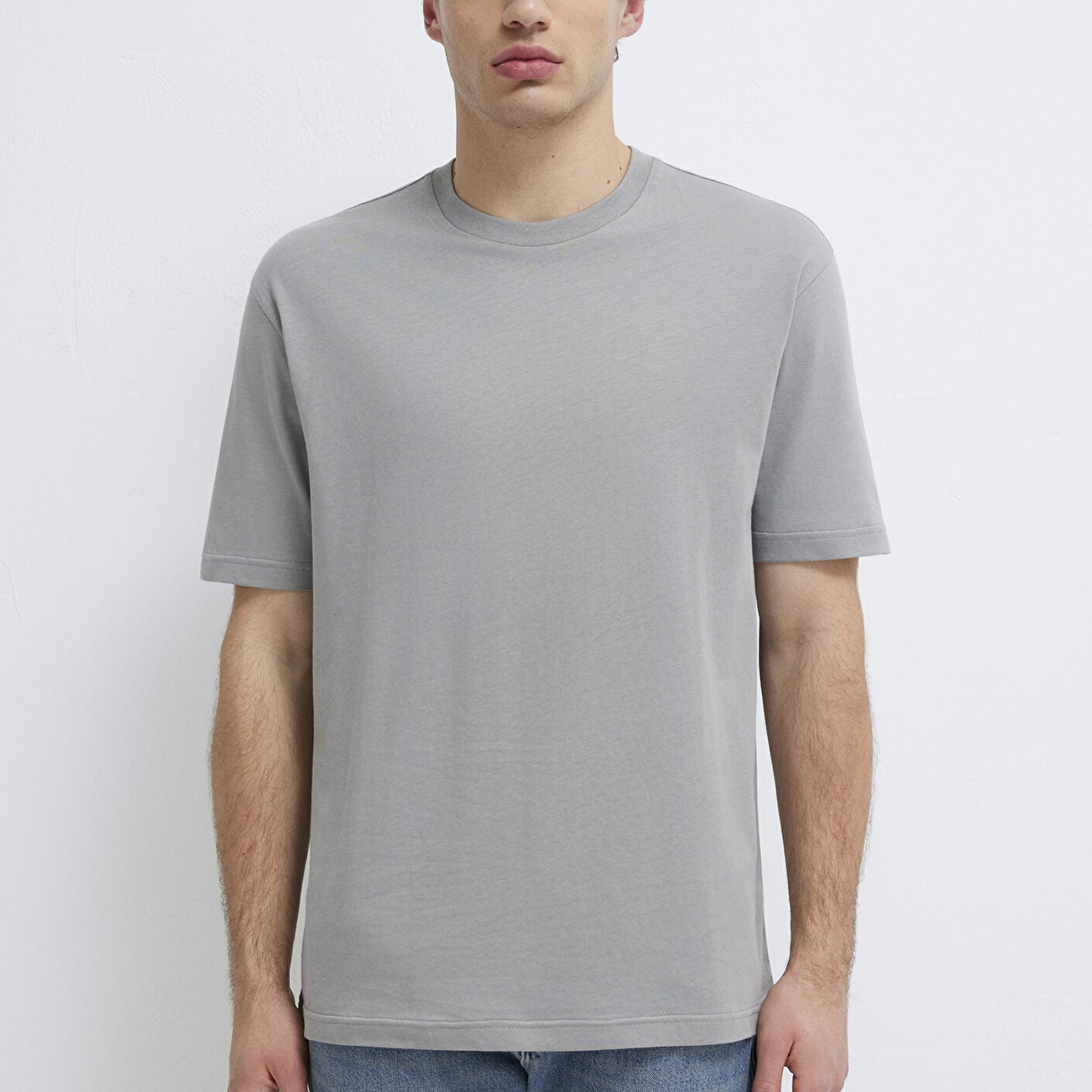 Mavi 2li Erkek Basic Tişört Loose Fit / Bol Rahat Kesim 0612317-90609